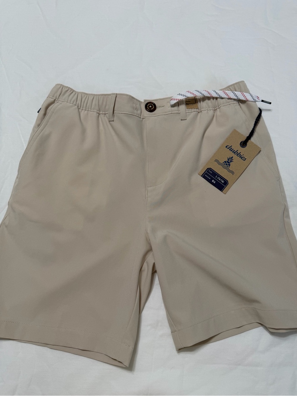 chubbies Kids Tan Elastic Waist Shorts